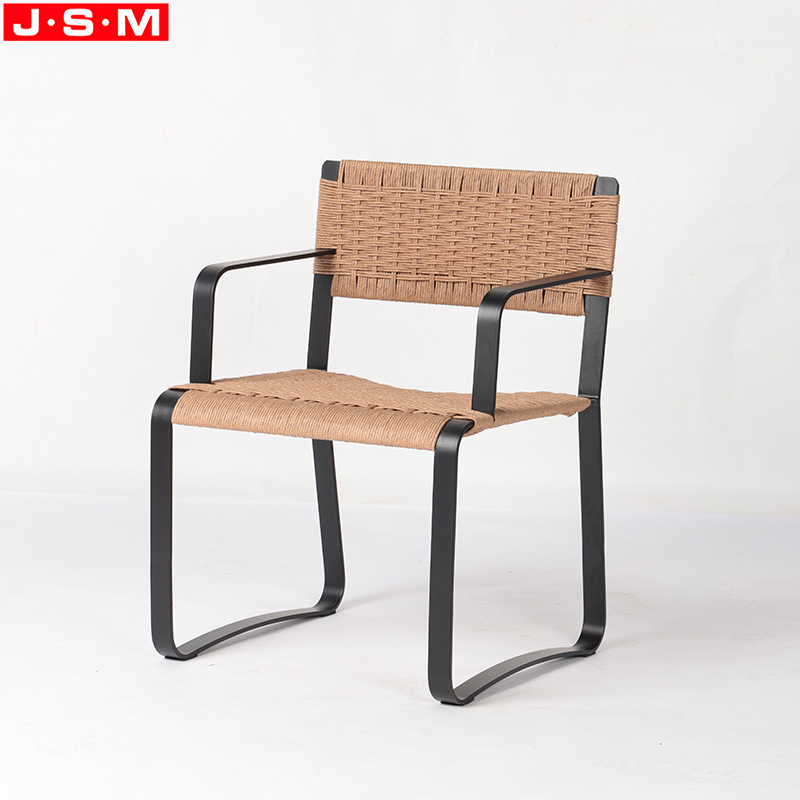 Modern Leather Dining Room Restaurant Paper Rope Back And Seat