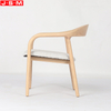 Popular Cushion Seat Ash Wood Armchair Fabric Upholstery Lounge Chair