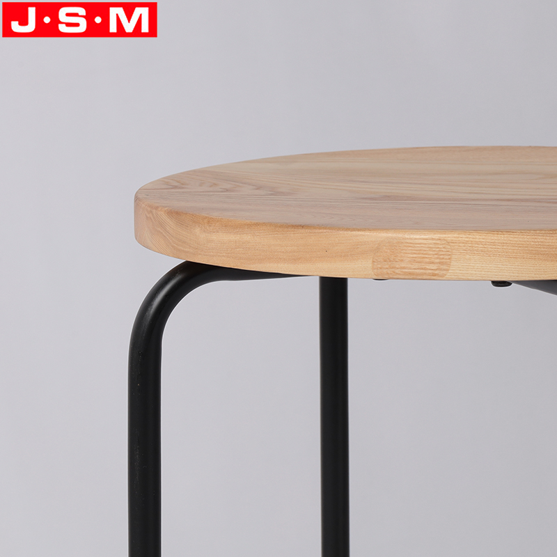 American Ash Wood Top, Metal with Powder Coating High Chair Stools High Chair For Bar Table