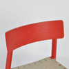 Hot Sale Restaurant Wooden Leather Woven Weave Dining Chairs For Dining Room