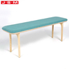 Luxury Wooden Frame With Foam And Fabric Bar Soft Foot Shoes Shop Stool Ottoman For Lounge