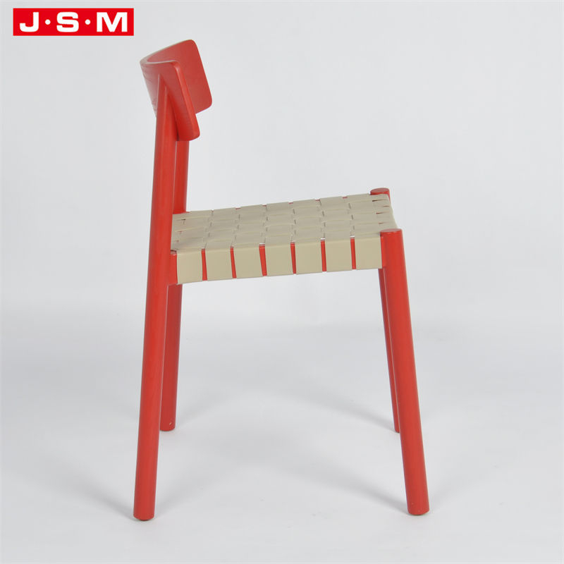 Hot Sale Restaurant Wooden Leather Woven Weave Dining Chairs For Dining Room
