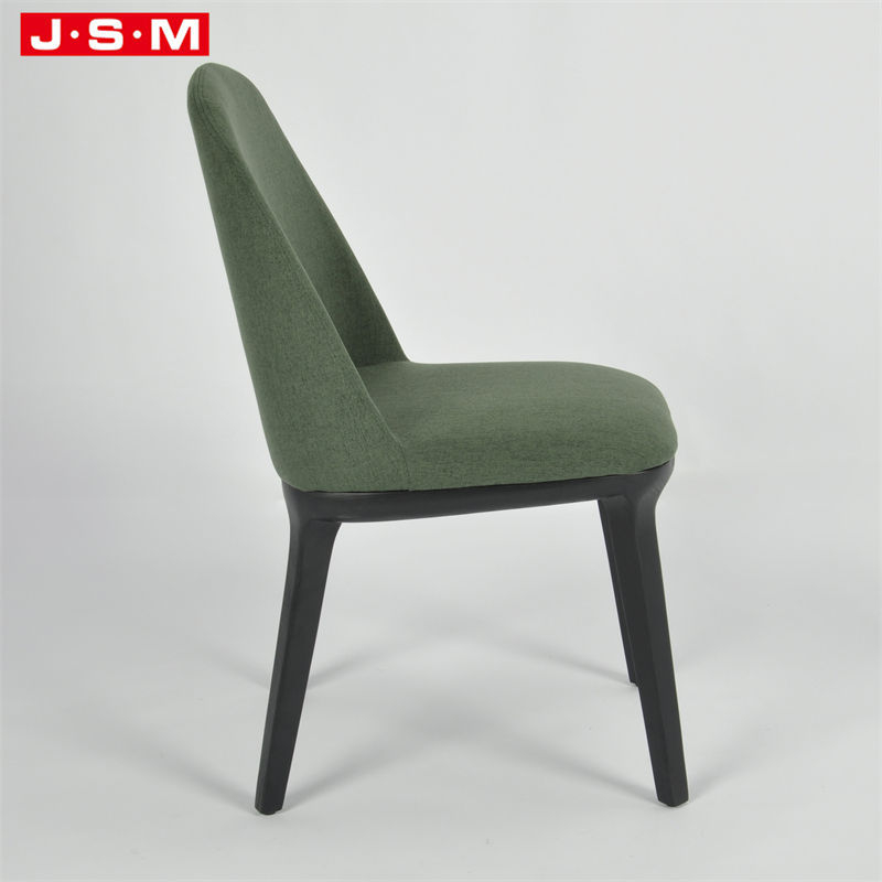 Luxury Italy Hotel Wood Long Back Pu Cushion Slipcovered Dining Chair