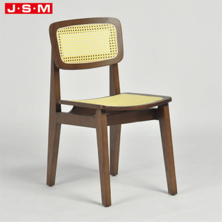 Vintage Dining Room Plastic Rattan Decoration Dining Room Wooden Chairs