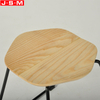 Wholesale Ash Timber Top Seat Not Stackable Barstool With Footrest