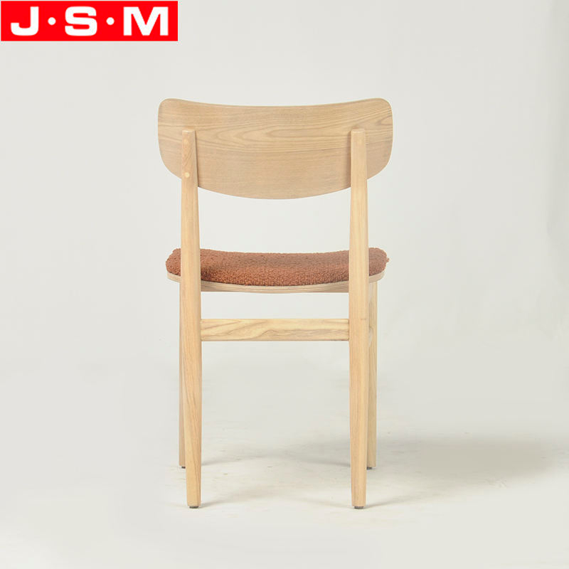 Modern Slipcovered Upholstered Ash Timber Frame Solid Wood Restaurant Dinning Chair