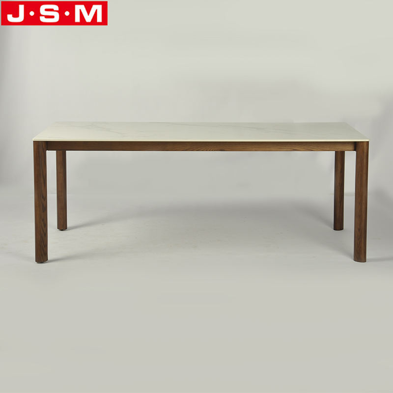 Modern Living Room Dining Room Ash Timber Base Rectangle Dining Table