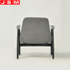 Customizable Dark Gray Leisure Chair Wooden Frame Upholstered Ash Timber Base Lounge Armchairs