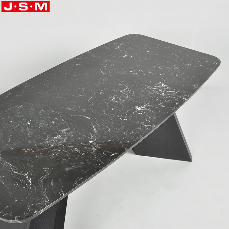 Good Quality Modern Rock Slab Top Dining Table Designs For Dining Room