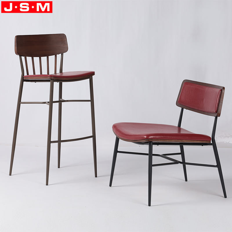 French Metal High Back Accent Leather Living Room Seating Chairs Armchair
