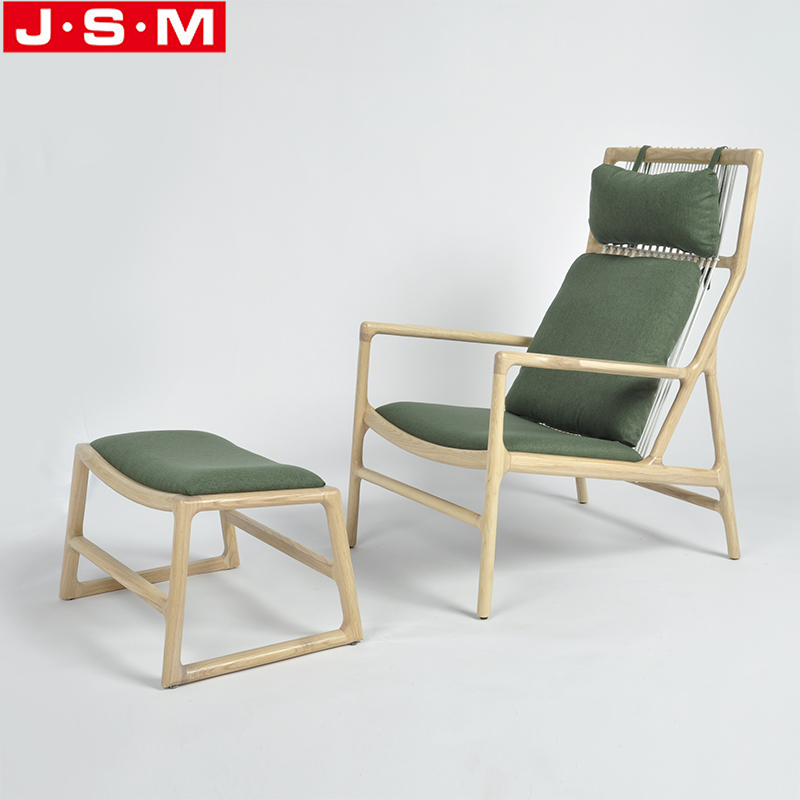 Solid Wood Frame Ottoman