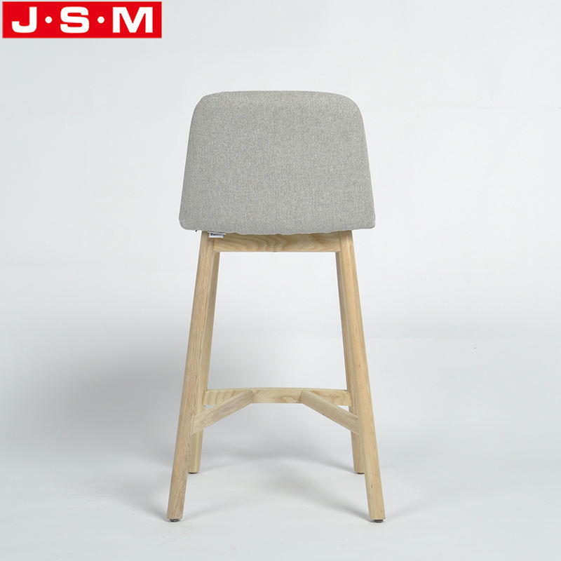 Nordic Coffee Step Stools Wood Leg 65cm Or 75cm High Chair Barstool Cushion Bar Chair