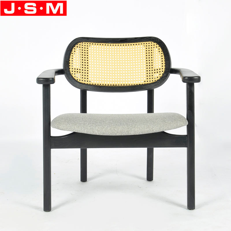 Luxury Terrace Living Room Comfortable Fabric Accent Leisure Lounge Chair Upholstered Wood Frame Armchair