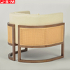 Armchair Living Room Single Seat Furniture Plastic Rattan Ash Timber Base Outdoor Armchair