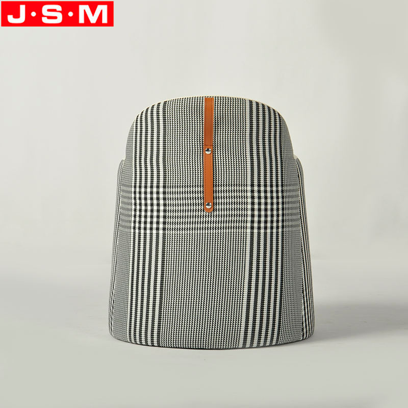 Any Color Is Available Customization Wooden Frame With Foam And Fabric Round Ottoman Stool