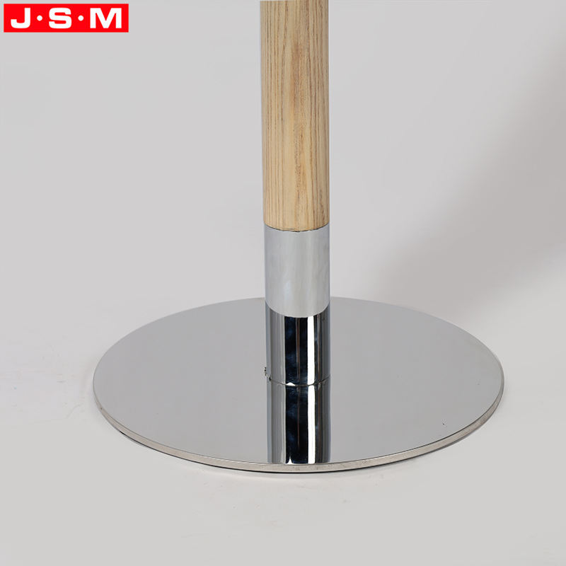 Living Room Coffee Table Stainless Steel Base Round Rock Slab Table Top Tea Table