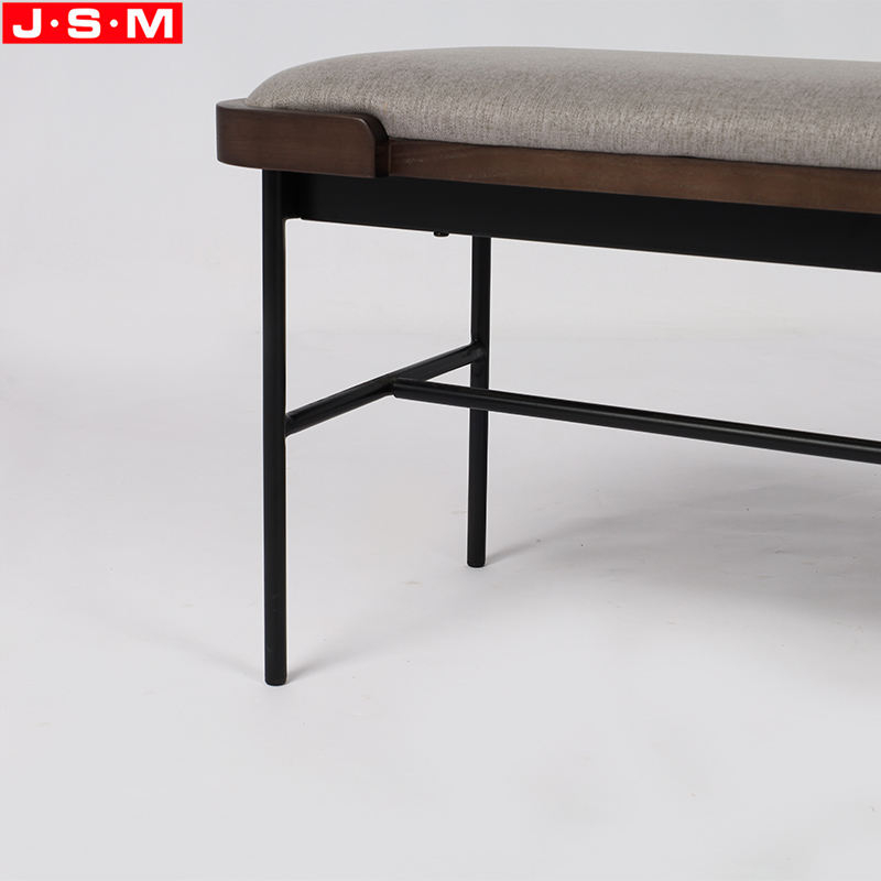 Modern Ash Timber Surround Leg Chairs Dining Bench Chairs Long Hotel Bench Chair