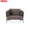 French Velvet Fabric Single Bedroom Relax Sofa Chair Royal Living Recliner Sofa