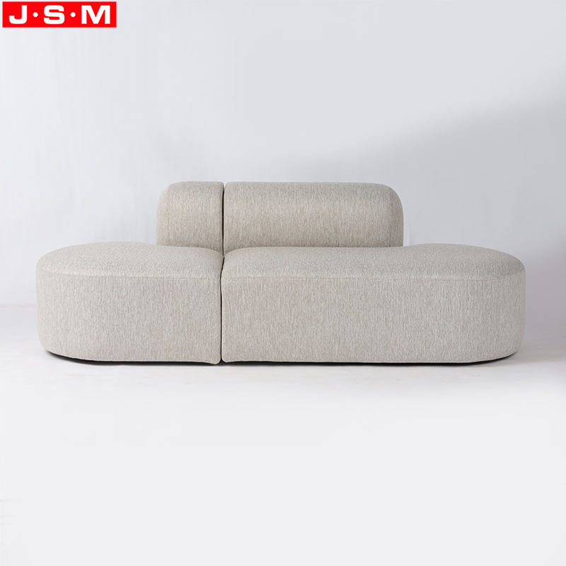 Living Room Armless Modular Sofa Furniture Modern White Fabric Corner Sofa