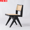 High Quality Antique Plastic Rattan Back And Seat Wood Dining Chairs