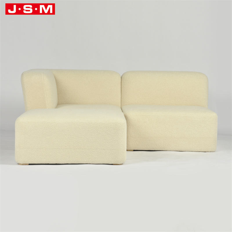 Modern Designer Italian Home White Furniture 2 Seater Modular Wooden Sofa