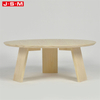 Japanese Side Table Garden Furniture Solid Wood Round Coffee Table