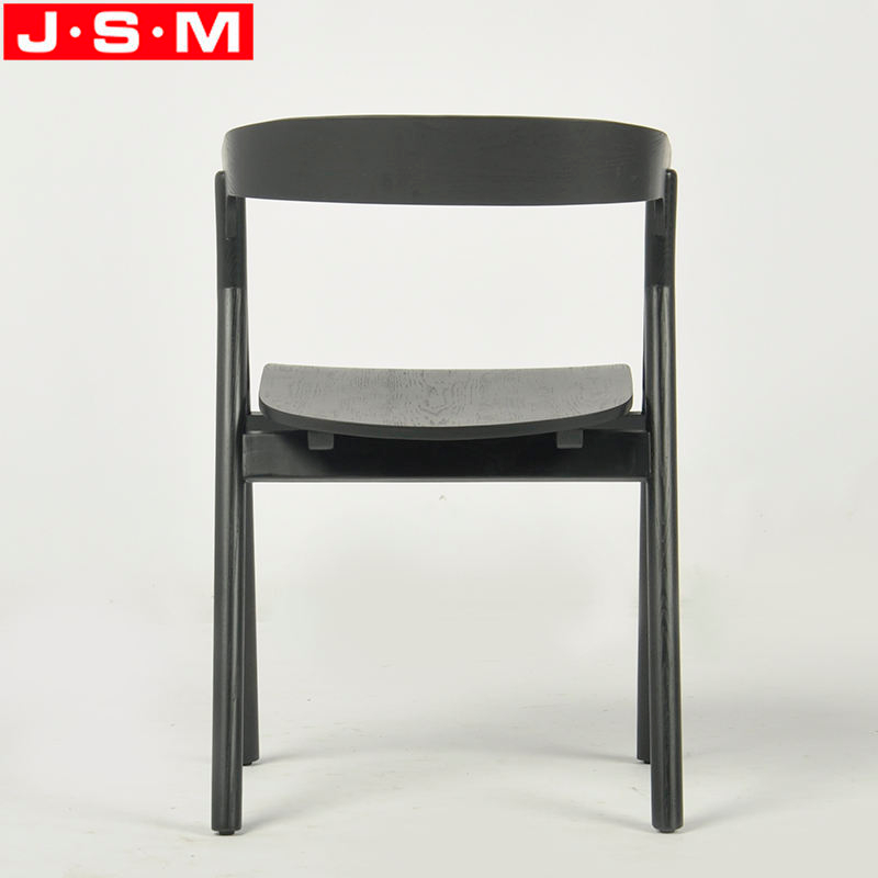 Home Furniture Coffee Restaurant Veneer Back And Seat Armchair Ash Timer Frame Dining Chair