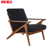 Modern Unique Outdoor Skirted Fabric Lounge Chaise Fabric Recliner Wood Carving Armchair