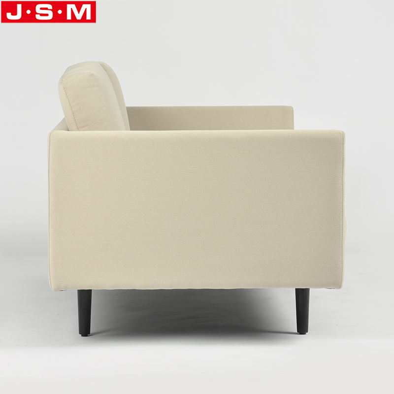 Two Seat Lounge Wooden Legs Fabric Living Room Cafe Cushion Sofa Chair