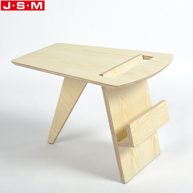 Good Price Outdoor Portable Stool Veneer Plywood Wooden Ottoman Stool