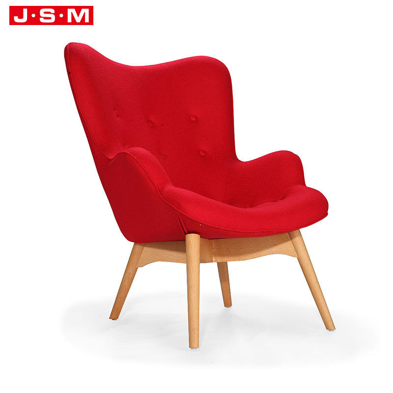 Grace Furniture Garden Wooden Legs Fabric Accent Chairs Furniture High Back Leisure Lounge Dining Armchair
