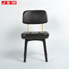 High Quality Furniture Dining Room Black Leather Upholstered Metal Dining Chairs