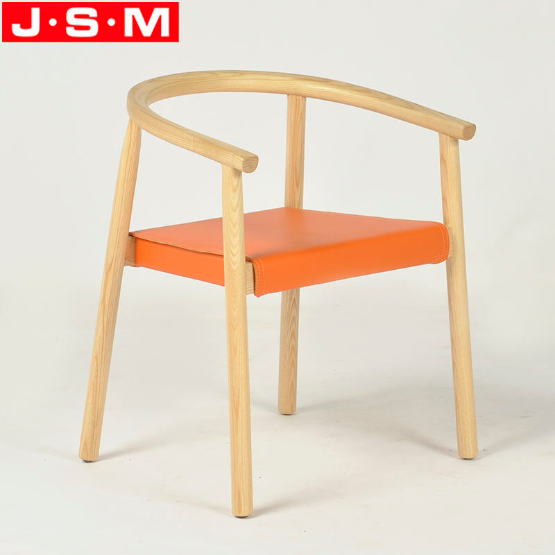 Factory Wholesaler Chair With Cushion Seat Yellow Wooden Dining Chairs