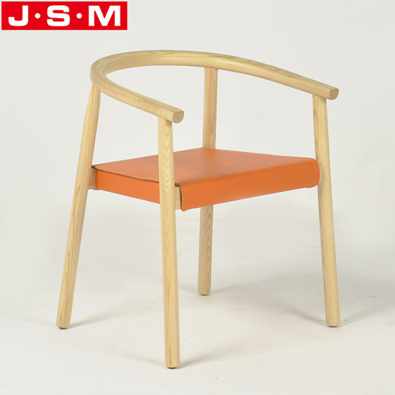 Factory Wholesaler Chair With Cushion Seat Yellow Wooden Dining Chairs