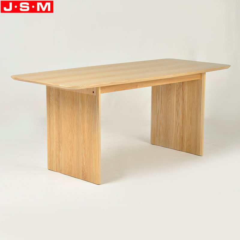 Factory Wholesale Ash Timber Base Dining Room Table Solid Wooden Rectangular Dining Tables