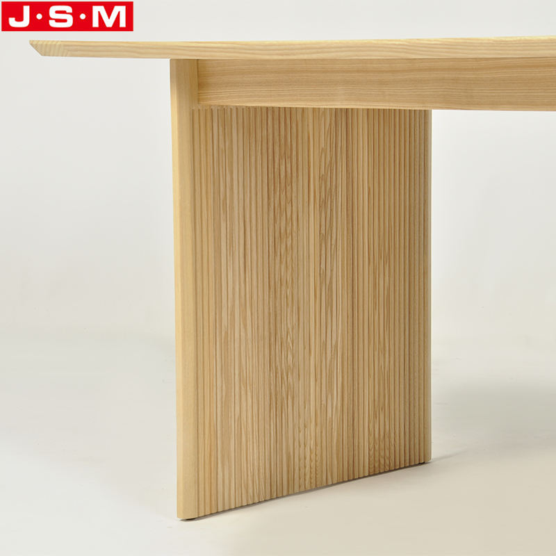 Modern Unique Solid Wooden Veneer Table Top 4 Seater Dining Table