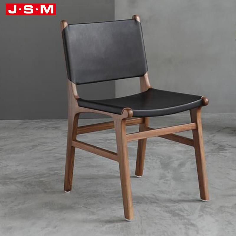 Simple Design Modern Nordic Wood Natural Faux Leather Outdoor Fabric Providers Dining Wood Chair