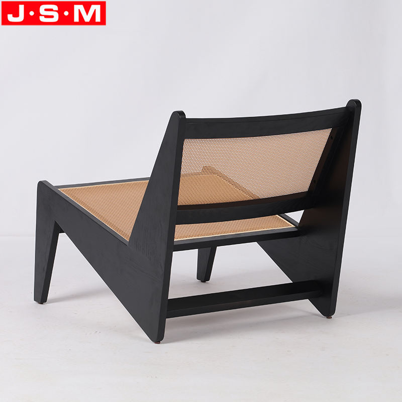 New Wooden Rattan Lounge Chair Rattan Cane Chair Leisure Armchair