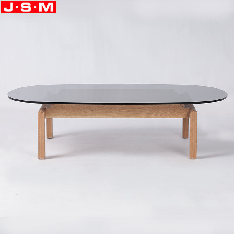 Professional Customized Home Furniture Living Room Tea Table Tempered Glass Top Tea Table