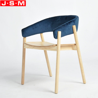 High Quality Veneer Seat Wood Dining Chair With Cushion Backrest