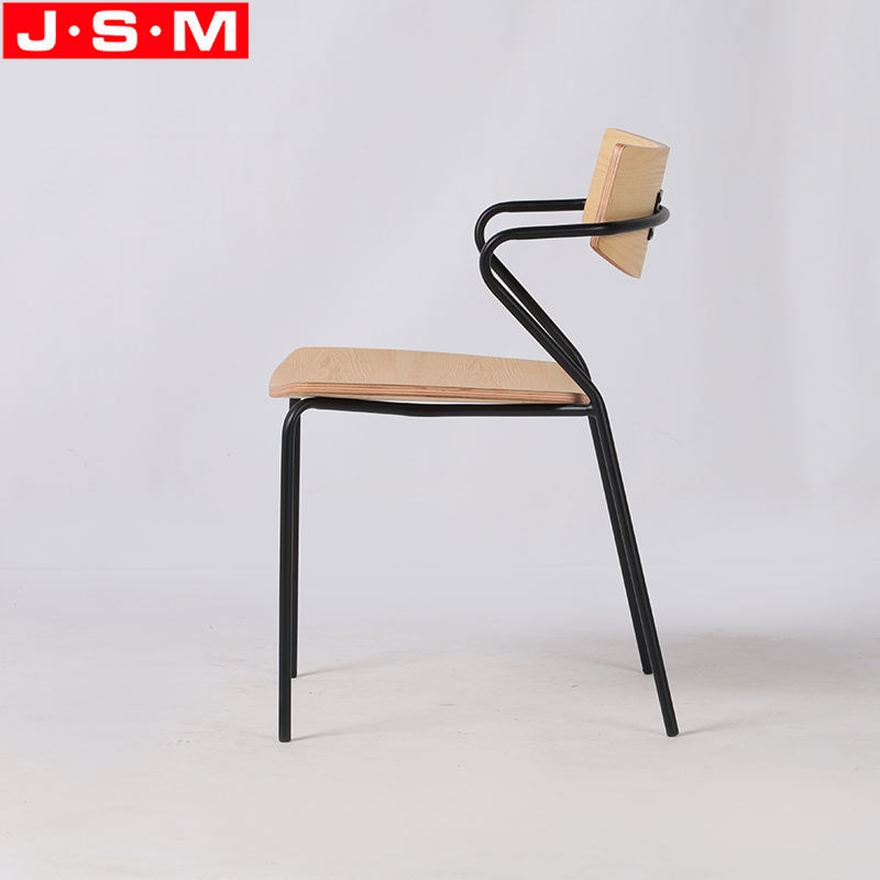 Home Furniture Modern Dining Chairs Wooden Metal Frame Dining Chairs