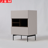 Metal Base Living Room Wood Cabinet Furniture Modern Cabinet With 2 Drawers
