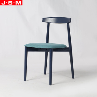 Wooden Upholstered Dining Room Restaurant Coffee Shop Dining Chairs With Cushion Seat