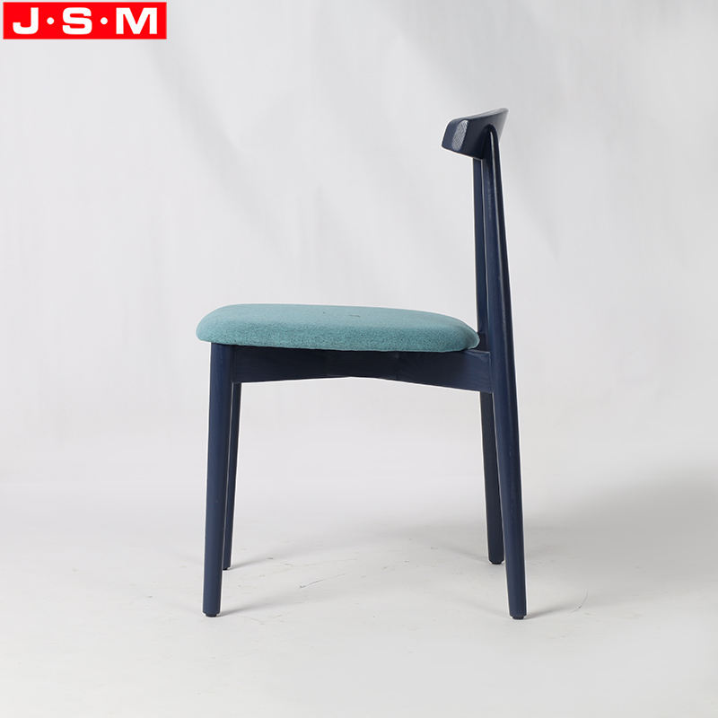 Wooden Upholstered Dining Room Restaurant Coffee Shop Dining Chairs With Cushion Seat