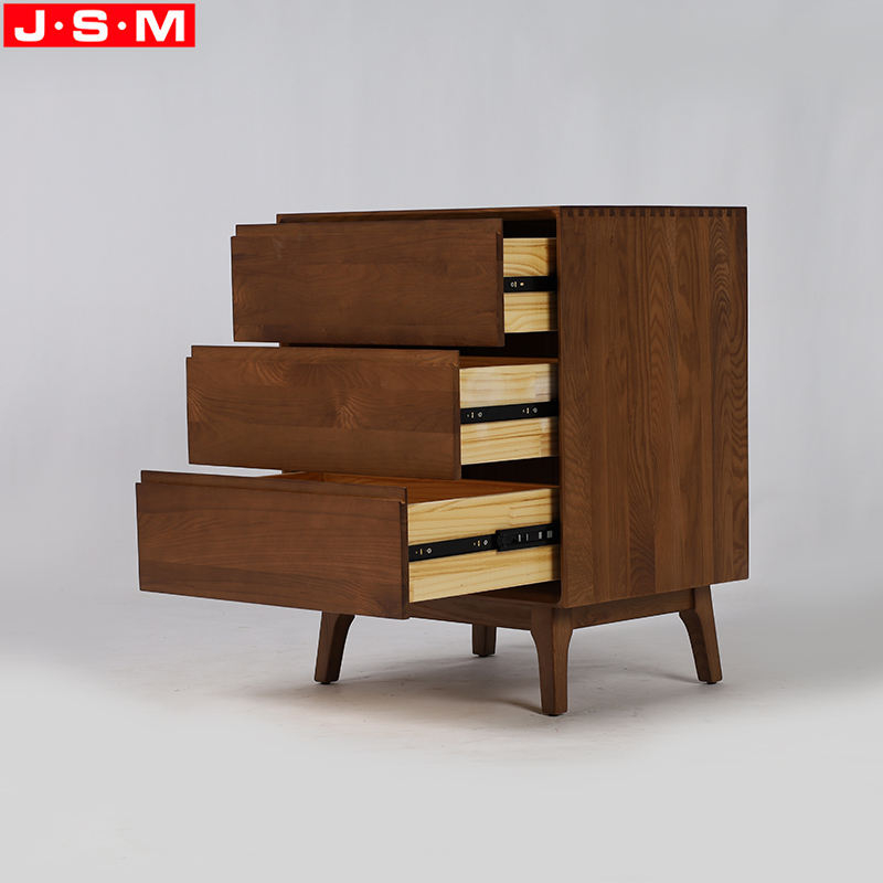 Home Vintage 3 Drawer Wooden Storage Living Room Side Cabinet With Shelves