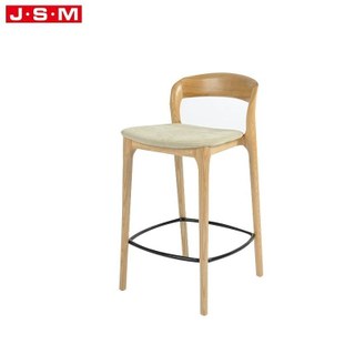 Modern Luxury Breakfas Kitchen Velvet Counter Fabric Wood Height Bar Chair Stools