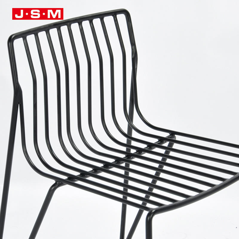 Simple Classy Powder Coatingmetal Bar Office Black Modern Bar Stool