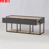 Modern Living Room Bedroom High Simple Cabinet Metal Two Drawers Cabinet