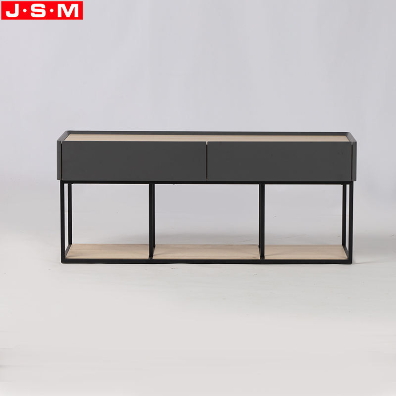 Modern Living Room Bedroom High Simple Cabinet Metal Two Drawers Cabinet