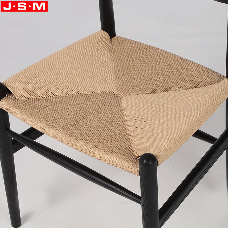 Modern Restaurant Furniture Paper String Seat Dining Chair For Sale